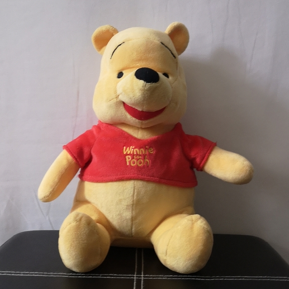 Disney Winnie the Pooh Bear Stuffed Toy, Excellent Condition, 12" Tall - Picture 1 of 5